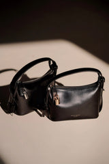 MINI GOLD BLACK HOBO BAG