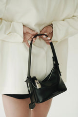 MINI SILVER BALCK HOBO BAG