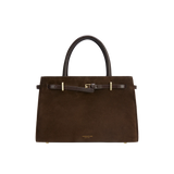 ESPRESSO SUEDE BOOK TOTE BAG 25