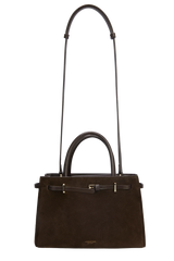 ESPRESSO SUEDE BOOK TOTE BAG 25