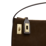 GOLD ESPRESSO SUEDE HOBO BAG