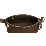 GOLD ESPRESSO SUEDE HOBO BAG