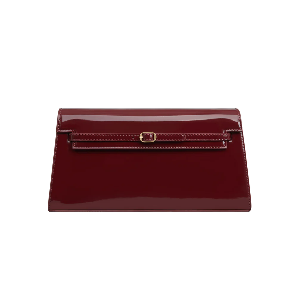 PATENT DARK CHERRY SHOULDER BAG – NO STOCK PARIS