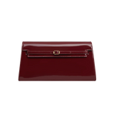 PATENT DARK CHERRY SHOULDER BAG