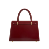 DARK CHERRY BOOK LEATHER TOTE BAG 25