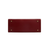 DARK CHERRY BOOK LEATHER TOTE BAG 25