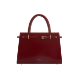 DARK CHERRY BOOK LEATHER TOTE BAG 25