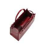 DARK CHERRY BOOK LEATHER TOTE BAG 25