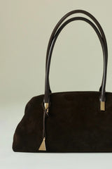 MEDIUM ESPRESSO SUEDE CLUB BAG