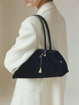 MEDIUM ESPRESSO SUEDE CLUB BAG