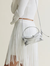 SILVER MATALLIC CAFÉ MINI BAG