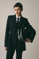 NOIR LEATHER BOOK TOTE BAG 33