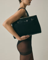 NOIR LEATHER BOOK TOTE BAG 33