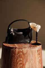 MINI SILVER BALCK HOBO BAG