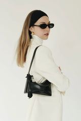 MINI SILVER BALCK HOBO BAG