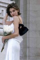 BLACK VELVET MINI CLOUD BAG