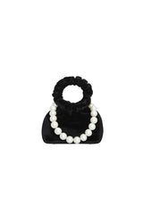 BLACK VELVET MINI CLOUD BAG