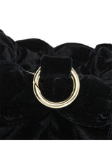 BLACK VELVET MINI CLOUD BAG