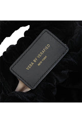 BLACK VELVET MINI CLOUD BAG