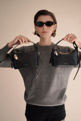 MINI GOLD BLACK HOBO BAG