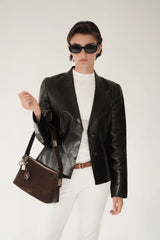 GOLD ESPRESSO SUEDE HOBO BAG