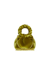 EMERALD VELVET MINI CLOUD BAG