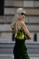 EMERALD VELVET MINI CLOUD BAG