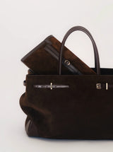 TRUFFLE SUEDE SHOULDER BAG