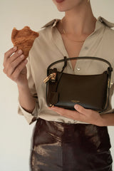 MINI GOLD CHOCOLATE HOBO BAG