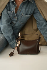 MINI GOLD CHOCOLATE HOBO BAG