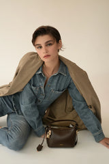 MINI GOLD CHOCOLATE HOBO BAG