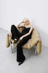 SILK OSTRICH FEATHER CAMISOLE TOP