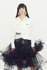 WHITE SHIRT WITH RUFFLES