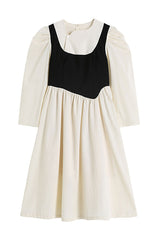 PUFF SLEEVE WAIST DRESS (LONG SLEEVE/ SHORT SLEEVE)