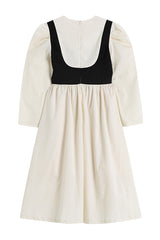 PUFF SLEEVE WAIST DRESS (LONG SLEEVE/ SHORT SLEEVE)