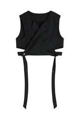 SHORT SLEECE SHIRT DRESS + VEST (2 PIECES)