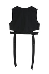 SHORT SLEECE SHIRT DRESS + VEST (2 PIECES)