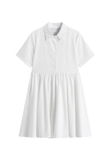 SHORT SLEECE SHIRT DRESS + VEST (2 PIECES)