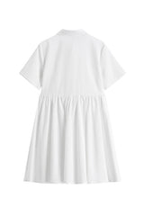 SHORT SLEECE SHIRT DRESS + VEST (2 PIECES)