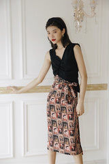 IRREGULAR RUFFLED SLEEVELESS TOP