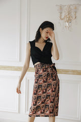 IRREGULAR RUFFLED SLEEVELESS TOP