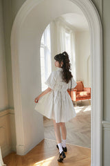 THREE-DIMENSIONAL FLOWER VEST + SHIRT DRESS ( 2 PIECES)