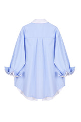 FAKE TWO PIECE STITCHING STRIPED