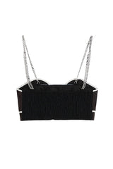 STRETCH METAL CHAIN SLEEVELESS TOPS