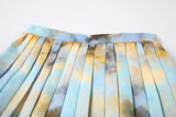 PRINTED PLEATED A-LINE SKIRT