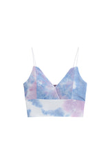TWO-PIECE TIE -DYE SHIRT + SLEEVELESS TOP