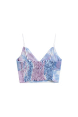 TWO-PIECE TIE -DYE SHIRT + SLEEVELESS TOP