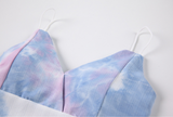 TWO-PIECE TIE -DYE SHIRT + SLEEVELESS TOP