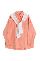 LOOSE SHIRT + SHAWL ( 2 PIECES / 4 COLORS )