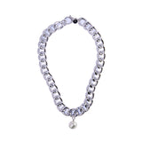 CHAIN NECKLACE WITH LARGE PEARLS